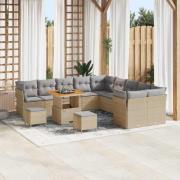vidaXL Trädgårdsoffset 13 pcs beige och ljusgrå 80 x 80 x 71 cm