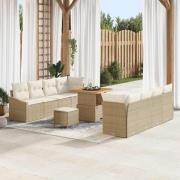 vidaXL Trädgårdsoffset 11 pcs Beige och gräddfärgad 80 x 80 x 71 cm