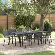 vidaXL Trädgårdsmöbelset 9 pcs Stål