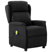 vidaXL Massagefåtölj med kudde Svart 93.5 x 67.5 x 101.5 cm tyg