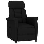 vidaXL Recliner Stol Svart Svart 70.5 x 96.5 x 95 cm Konstläder