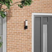 vidaXL Utomhusvägglampa Svart 12 x 7.5 x 29 cm Rostfritt stål