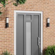 vidaXL Utomhus vägglampa 2 pcs Svart 10.5 x 6 x 33 cm