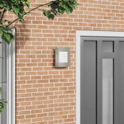 vidaXL Utomhusvägglampa 2 pcs Silver 23.5 x 10.5 x 26 cm