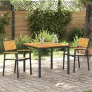 vidaXL Trädgård Stol 2 pcs Brun 56 x 57 x 87 cm Massivt akaciaträ