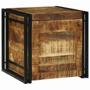 vidaXL Förvaringslåda Brun och svart 50 x 50 x 50 cm robust mangoträ