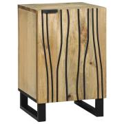 vidaXL Badrumsskåp Brun, Svart 38 x 33.5 x 58 cm Massivt Mangoträ