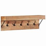 vidaXL Käppställning med hylla Brun 73 x 19 x 23 cm Massivt akaciaträ