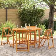 vidaXL Trädgårdsbord 5 pcs Brun 110 x 60 x 72 cm Massivt akaciaträ