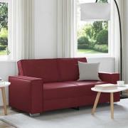 vidaXL Soffafåtölj med kudde Vinröd 180 x 78 x 84 cm Konstläder
