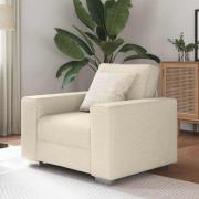 vidaXL Soffa med kudde med kudde Beige 100 x 77 x 82 cm Linne