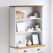 vidaXL Hutch ASKIM Vit 91 x 30 x 104 cm Massiv furu