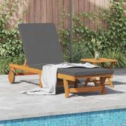 vidaXL Solstol Reclining Brun 63 x 199 x 85cm Massivt akaciaträ