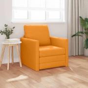 vidaXL Bäddsoffa med kudde Mörk gul 74 x 77 x 81 cm tyg