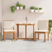 vidaXL Utan armstöd trädgårdsstol 2 pcs Brun 50 x 50 x 91cm
