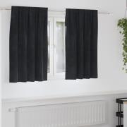 vidaXL Mörkläggningsgardiner 2 pcs Svart 140 x 140 cm Sammet
