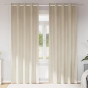 vidaXL Gardiner med gardiner 2 pcs Kräm 140 x 245 cm Sammet
