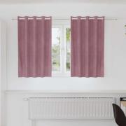 vidaXL Gardiner med gardiner 2 pcs Mörk rosa 140 x 140 cm Sammet