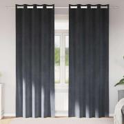 vidaXL Gardiner med gardiner 2 pcs Ljusgrå 140 x 225 cm Sammet