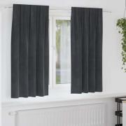vidaXL Mörkläggningsgardiner 2 pcs Ljusgrå 140 x 175 cm Sammet