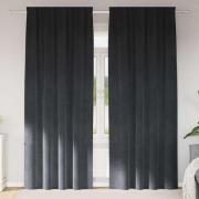 vidaXL Gardiner med gardiner 2 pcs Ljusgrå 140 x 245 cm Sammet