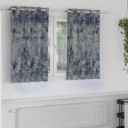 vidaXL Gardiner med gardiner 2 pcs Silvergrå 140 x 140 cm Sammet