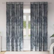 vidaXL Sammetsgardiner 2 pcs Silvergrå 225 x 140 cm Sammet