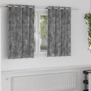 vidaXL Gardiner med gardiner 2 pcs Grå 140 x 140 cm Sammet