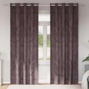 vidaXL Sammetsgardiner med gardiner 2 pcs Brun 225 x 140 cm Sammet