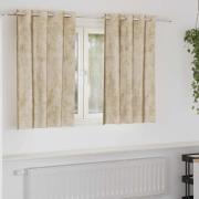vidaXL Gardiner med gardiner 2 pcs Kräm 140 x 140 cm Sammet