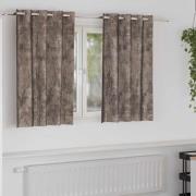 vidaXL Gardiner med gardiner 2 pcs Cappuccino 140 x 140 cm Sammet