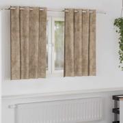vidaXL Gardiner med gardiner 2 pcs champagne 140 x 140 cm Sammet