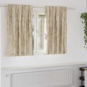 vidaXL Gardiner med gardiner 2 pcs Kräm 140 x 140 cm Sammet