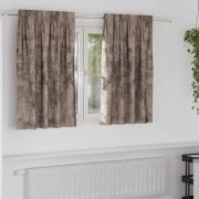 vidaXL Gardiner med gardiner 2 pcs Cappuccino 140 x 140 cm Sammet