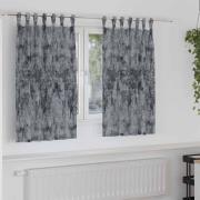 vidaXL Gardiner med gardiner 2 pcs Silvergrå 140 x 140 cm Sammet