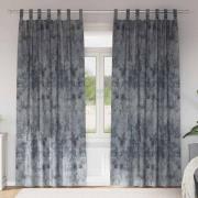 vidaXL Sammetsgardiner 2 pcs Silvergrå 260 x 140 cm Sammet