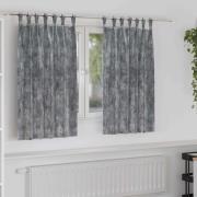 vidaXL Gardiner med gardiner 2 pcs Grå 140 x 140 cm Sammet