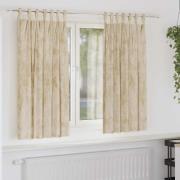 vidaXL Gardiner med gardiner 2 pcs Kräm 175 x 140 cm Sammet