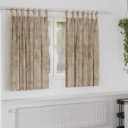 vidaXL Gardiner med gardiner 2 pcs champagne 140 x 140 cm Sammet