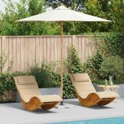 vidaXL Trädgårdsparasol Krämvit 270 x 270 x 260 cm Bambu