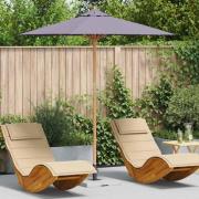 vidaXL Trädgårdsparasol Mörkgrå 217 x 217 x 230 cm Bambu