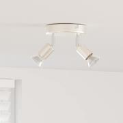 vidaXL Takspotlight med strålkastare Nickel 12 x 8 cm Stål