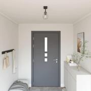 vidaXL Takspotlight Svart 13 x 13 x 26 cm Glas och Metall