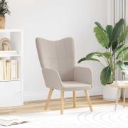 vidaXL Avkopplande stol Ljusgrå 62 x 67 x 95,5 cm tyg
