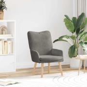 vidaXL fåtölj Ljusgrå 63 x 67 x 94 cm tyg