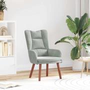 vidaXL Avkopplande stol Ljusgrå 63 x 67 x 94 cm Sammet