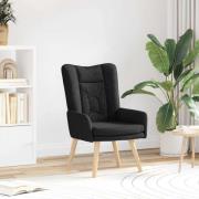 vidaXL Avkopplande stol Svart 63 x 67 x 94 cm tyg