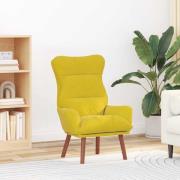 vidaXL Avkopplande stol Gul 69 x 74 x 93 cm Sammet