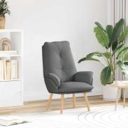 vidaXL Avkopplande stol Mörkgrå 69 x 74 x 93 cm tyg