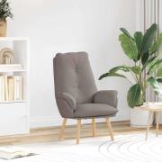 vidaXL Avkopplande stol Taupe 69 x 74 x 93 cm tyg